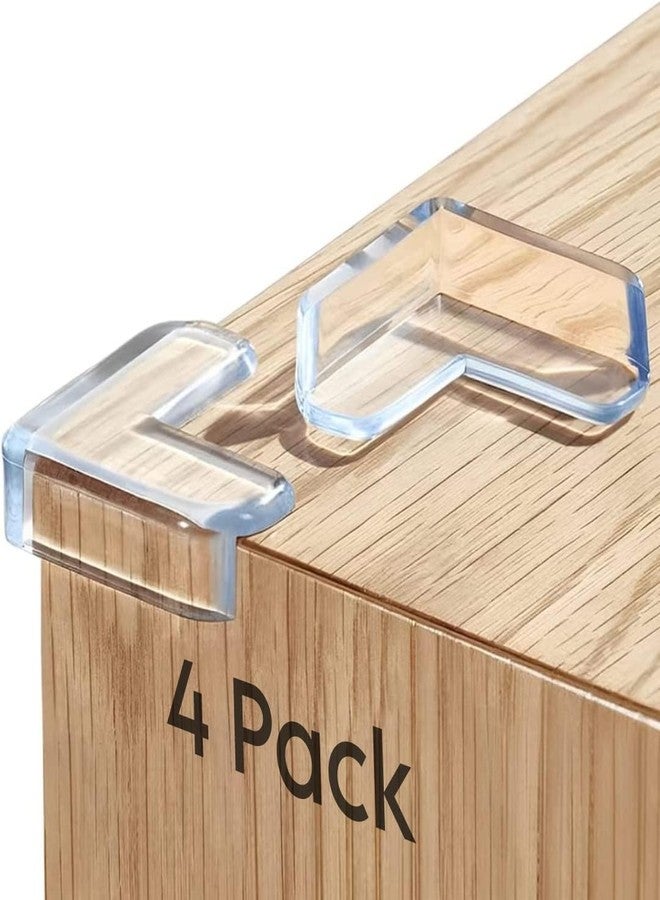 TEKCOOL واقي زوايا سيليكون من TEKCOOL للحواف الحادة، واقي حواف زوايا الطاولات للأطفال، واقي حواف زوايا الأسرة للأثاث، واقيات حواف وزوايا لحماية الأطفال (شفاف، عبوة من 4 قطع) - Image 2