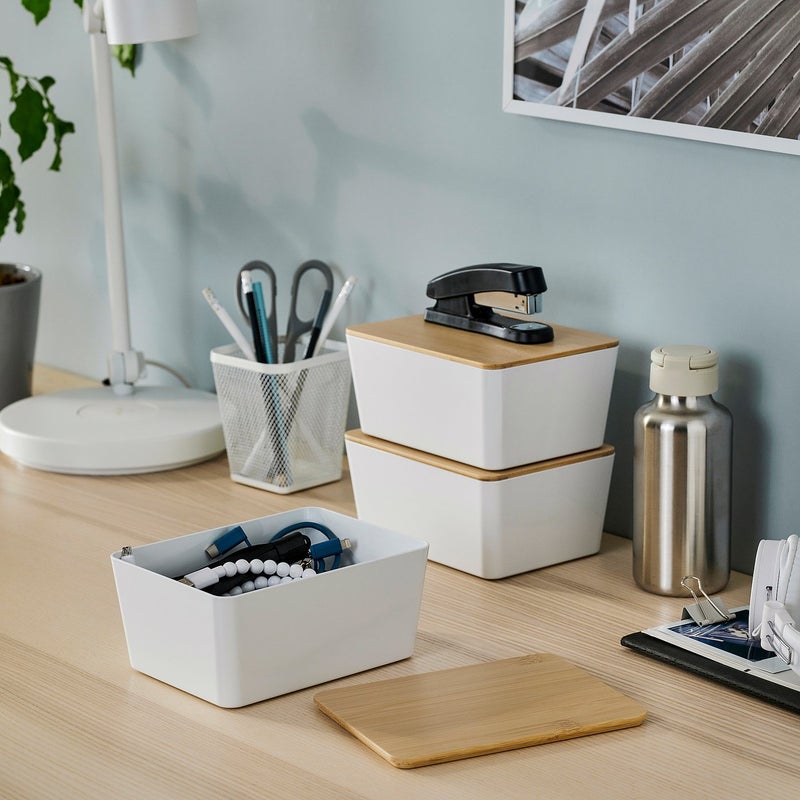 Baitique Stackable Storage Box, White, 13x18x8 cm - Image 2