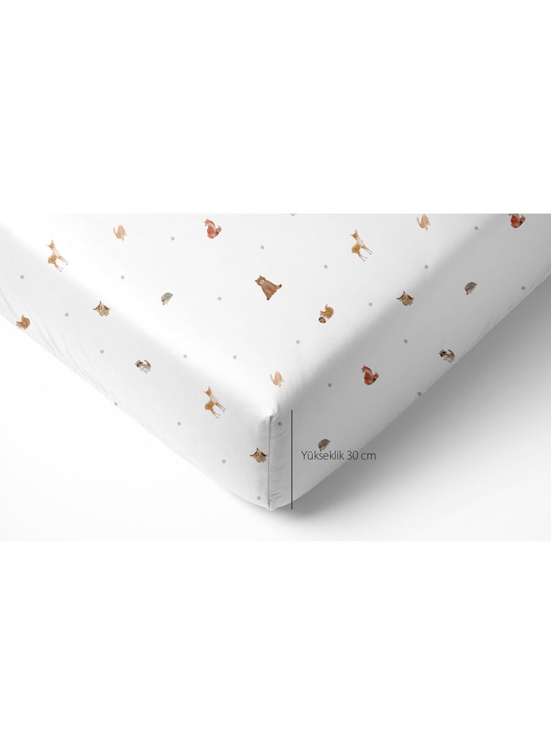 Casadora Baby Forest Amigos 100% Cotton Satin Elastic Baby/Child Sheet - 100 x 200 cm  - Image 5