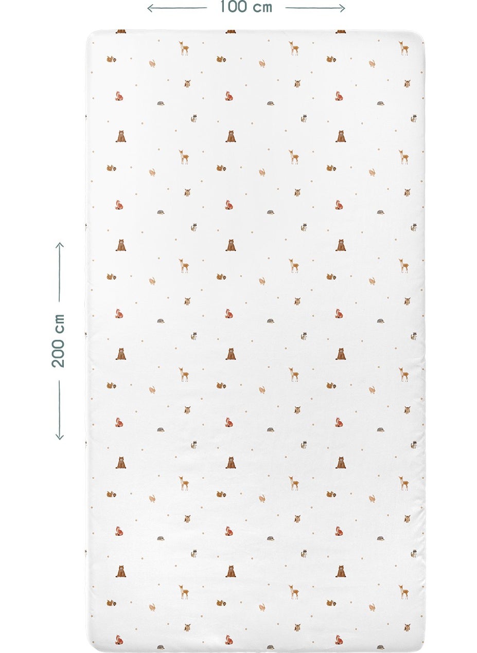 Casadora Baby Forest Amigos 100% Cotton Satin Elastic Baby/Child Sheet - 100 x 200 cm  - Image 4