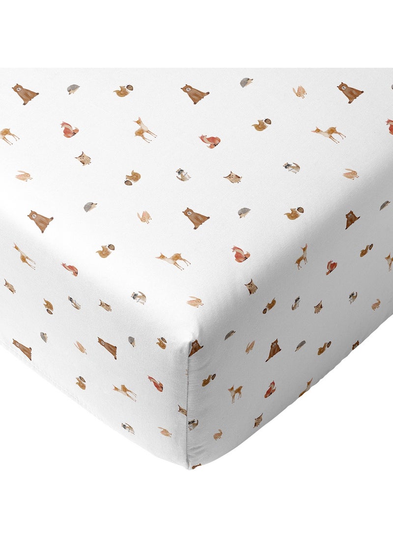 Casadora Baby Forest Amigos 100% Cotton Satin Elastic Baby/Child Sheet - 100 x 200 cm  - Image 2