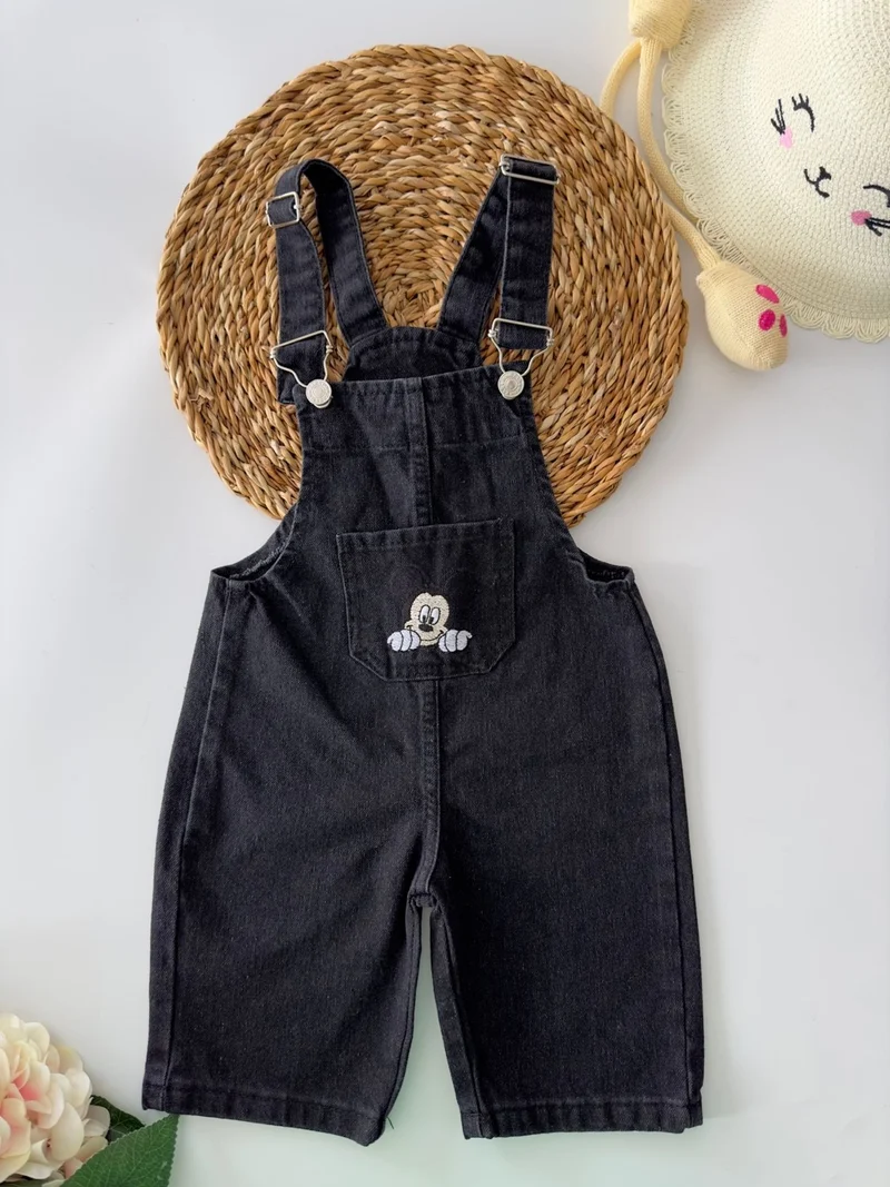 مينيمن جيجيليري My Little One's Cicis My Little One's Cicis Mickey Boy's Short Overalls - Black