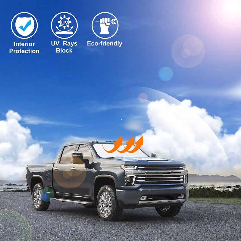 LHFLIVE Windshield Sun Shade Custom Fit for 2019-2024 2025 2026 Chevrolet/Chevy Blazer Accessories Foldable Sunshade Sun Blocker Protect Car from Sun Rays & Heat Damage Keep Car Cooler - Image 5