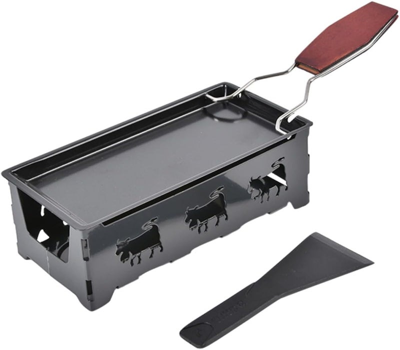 BESTOYARD 1 Set Cheese Griddle Carbon Steel Baking Tray Raclette Table Grill for Cheese Candlelight Cheese Raclette Indoor Grill Household Mini Cheese Oven Iron Kitchen Supplies Korean - Image 1