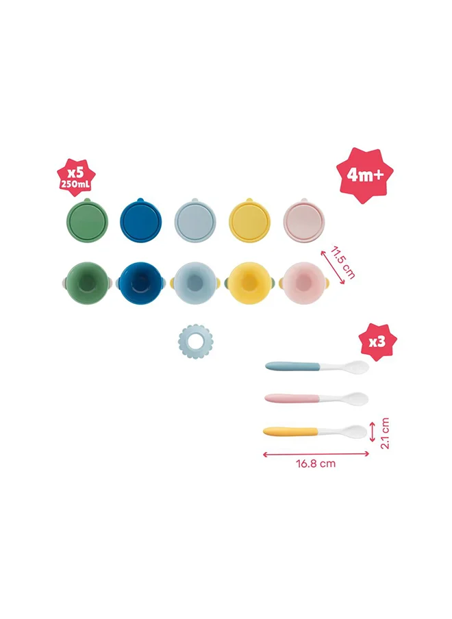 Badabulle Pack Of 8 Badabowls And Spoons 250 ML