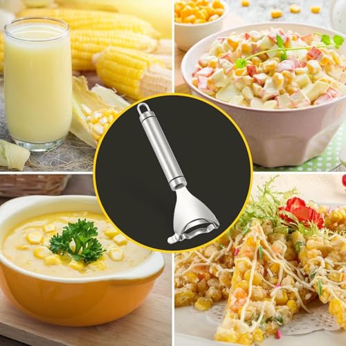 LDG WARE Stainless Steel Corn Peeler for Kitchen | Cob Stripper Tool for Kitchen, Removes Kernels in Seconds, Sharp Serrated Blade| Peeler for Vegetables and Fruits, Salad Cutter (1-pcs) - Image 5