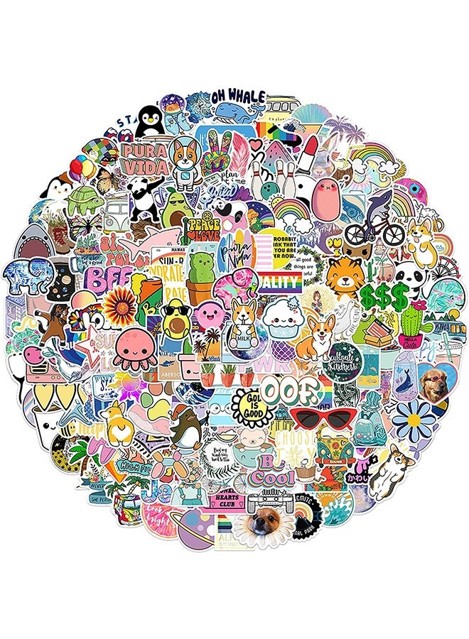 Peachjoy Vinyl Stickers 200 PCS, Water Bottle Stickers for Kids Teens Girls, Cute Aesthetic Waterproof Stickers Pack for Skateboards Luggage Guitar Laptops - Image 1