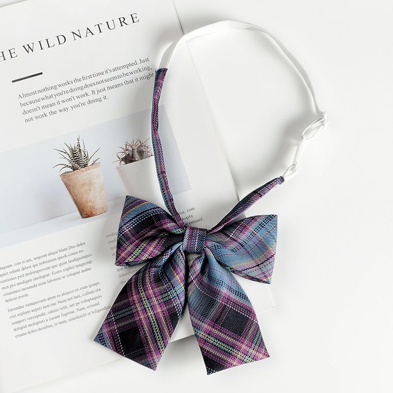 Japanese Style JK Bow Tie Womens College Style Shirt Decoration Mariners Suit Collar Flower Graduation Photo Bachelors Suit Bow wine red D3412 E-sports girl
