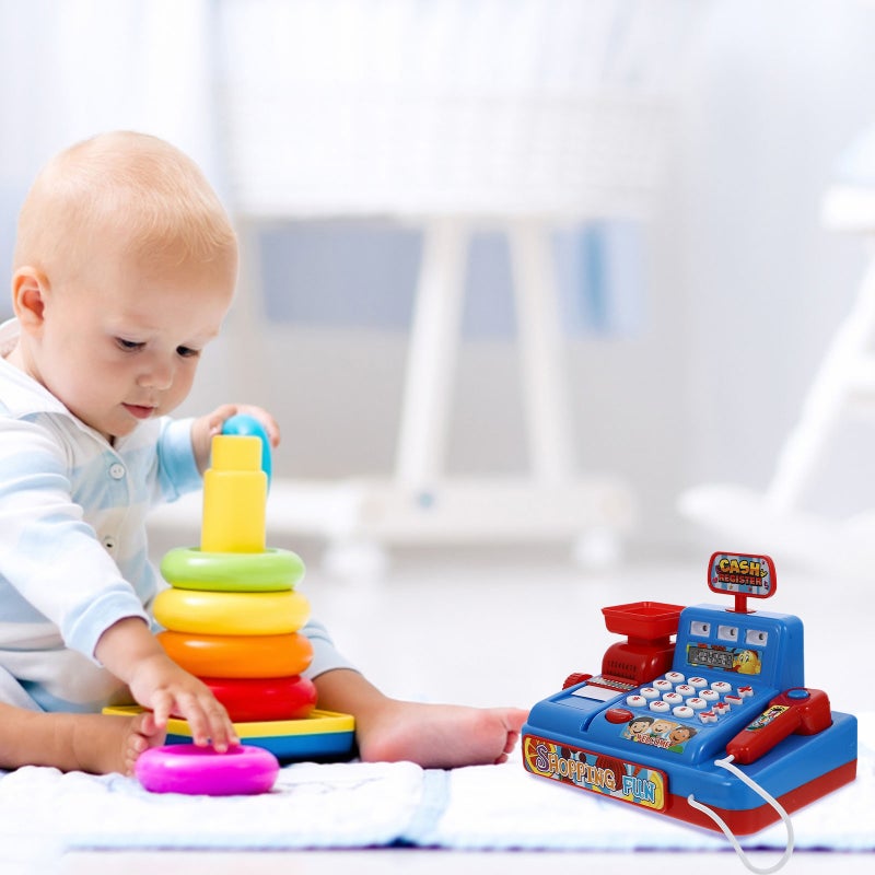 1 Set Multiple Functions Simulation Kids Cash Register Toy Children Cashier Toy - Image 1