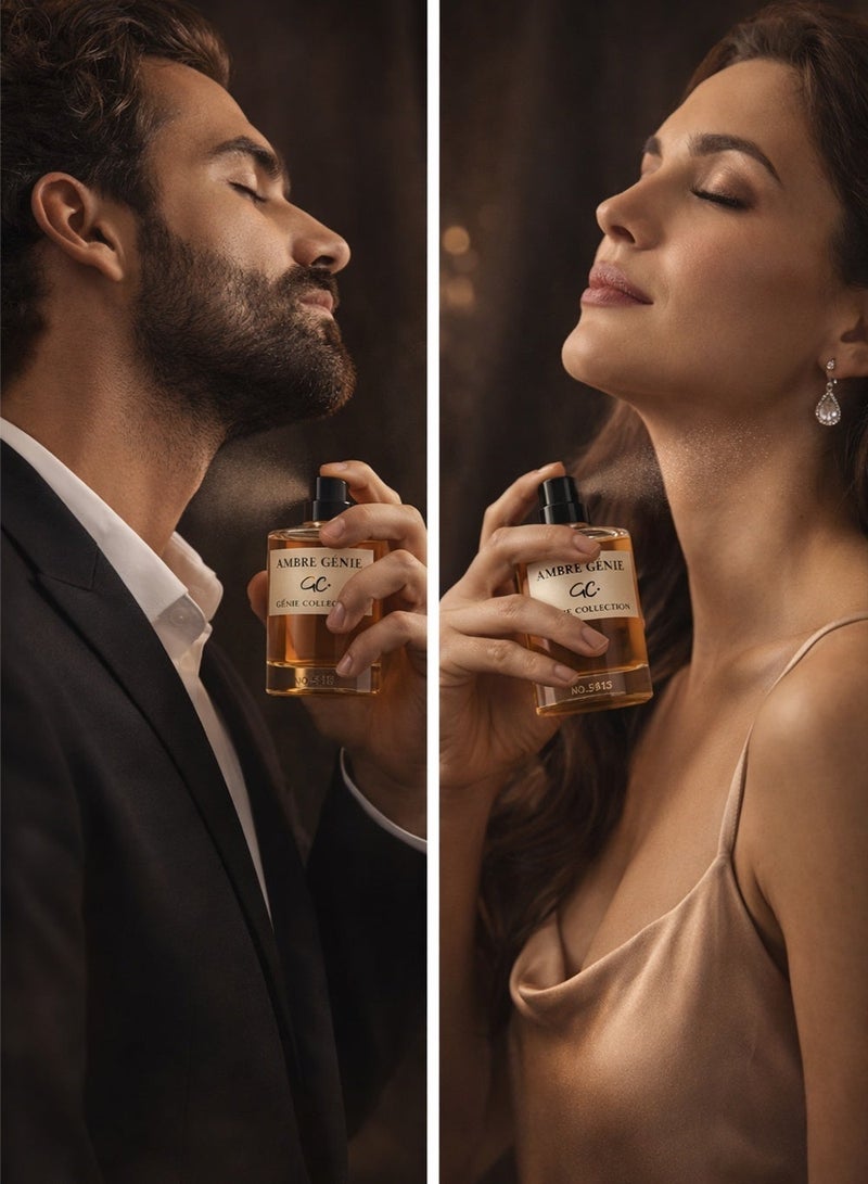 Genie Collection Amber Genie Collection No. 5815 | Long Lasting Luxury Unisex Perfume with Woody, Spicy & Floral Notes – 25ml - Image 3