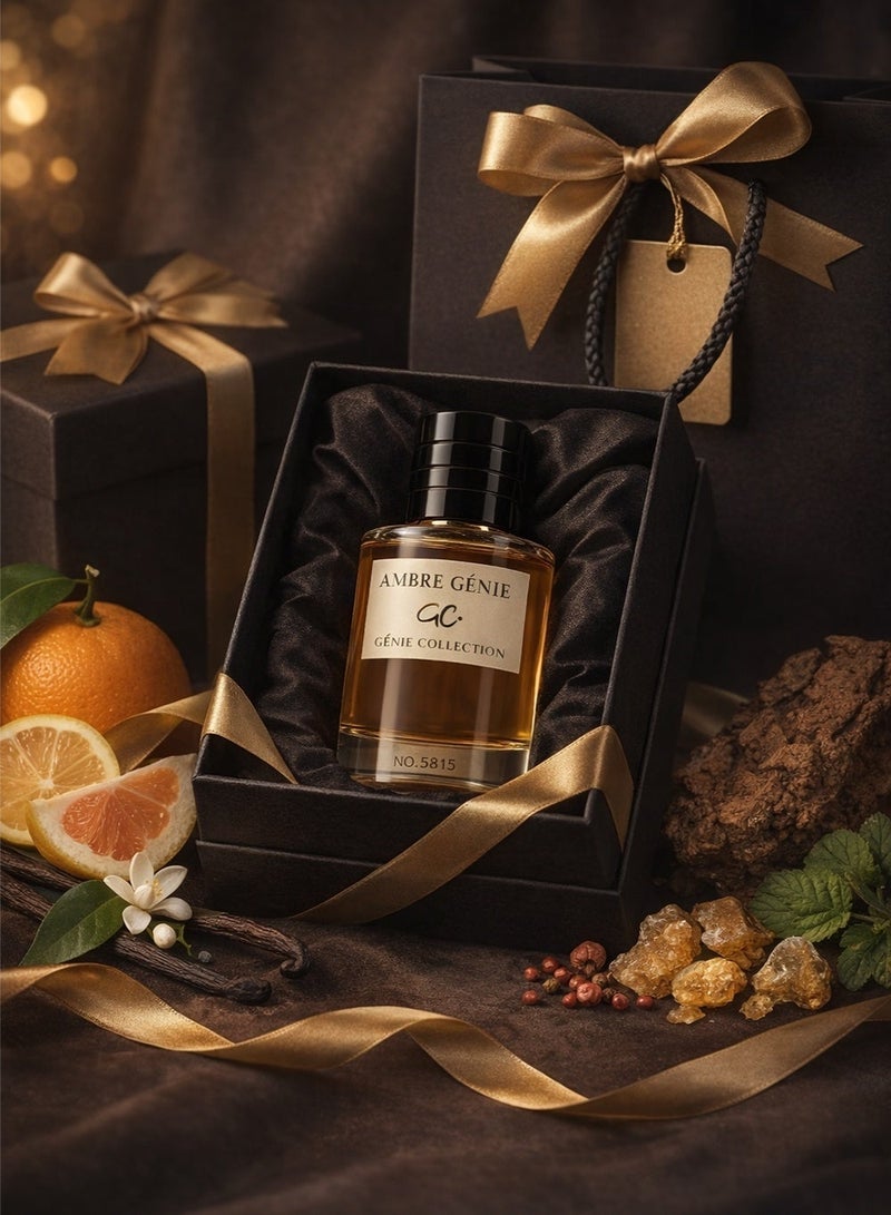 Genie Collection Amber Genie Collection No. 5815 | Long Lasting Luxury Unisex Perfume with Woody, Spicy & Floral Notes – 25ml - Image 4