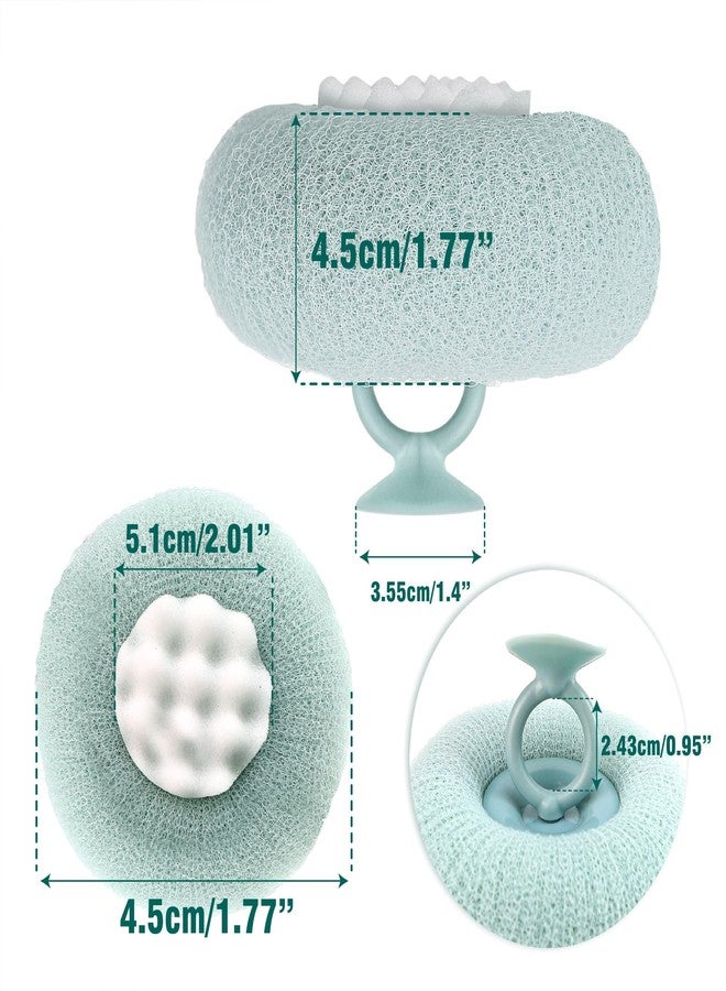 BuleVina 2Pack Super Soft Sunflower Suction Cup Bath Ball, Essential Bath Sponge for Men and Women, Loofah Sponge Effectively Exfoliates - Image 2