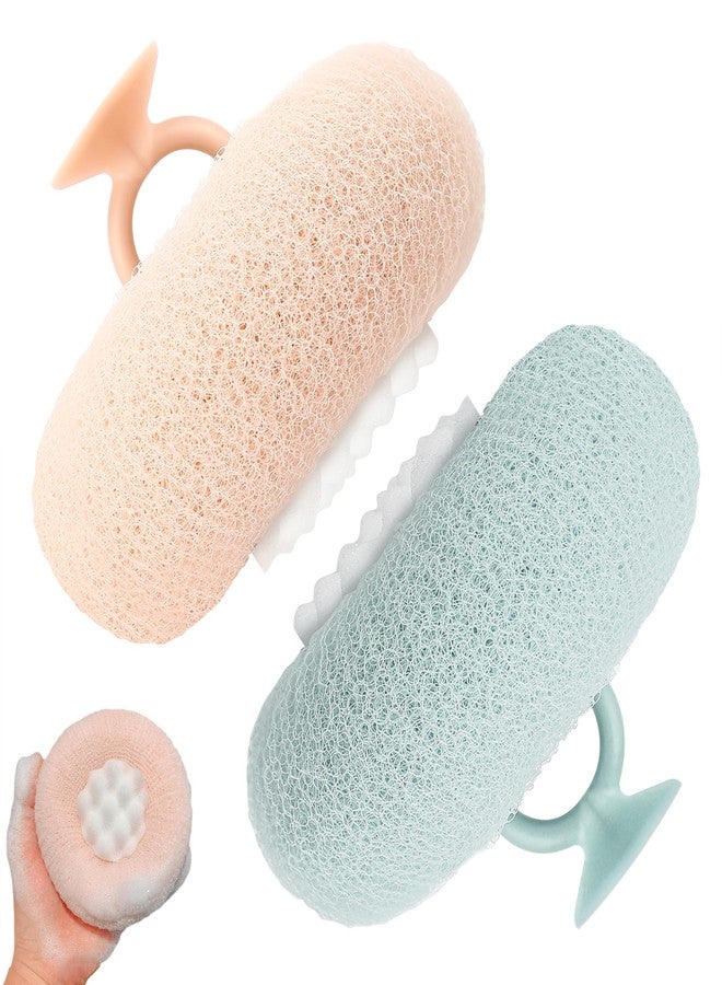 BuleVina 2Pack Super Soft Sunflower Suction Cup Bath Ball, Essential Bath Sponge for Men and Women, Loofah Sponge Effectively Exfoliates - Image 1