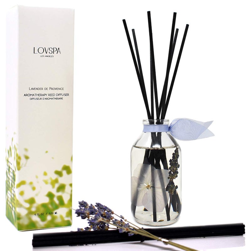 LOVSPA Reed Diffuser Set, Lavender De Provence Scented Oil Diffuser with Sticks, Home Fragrance Accessories for Bathroom Shelf Decor, Aroma Diffusers for Home or Office Desk, USA Made - Image 5