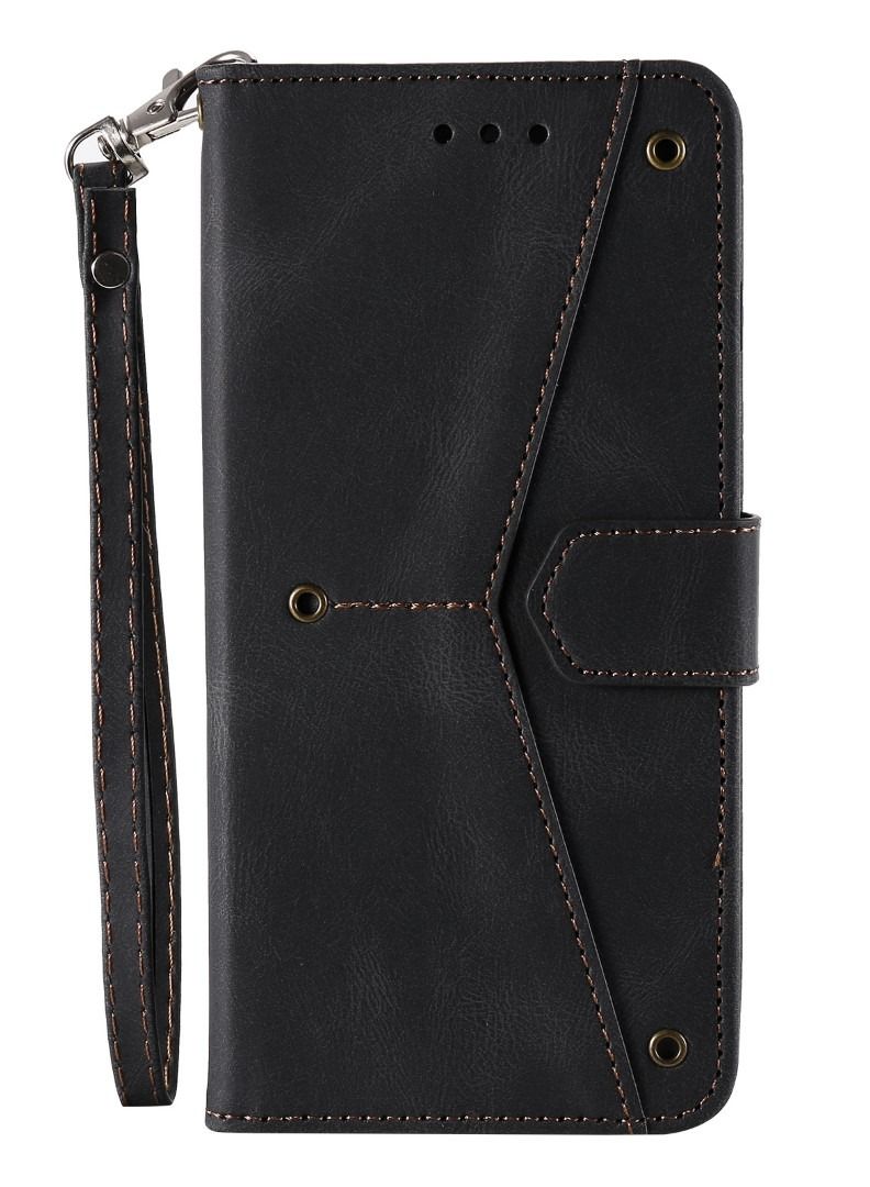 Suteni Flip Cover Leather Protective Hidden Card Slots Phone Case for iPhone