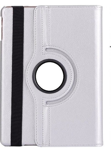 TahTicMer Huawei MediaPad T3 7" Case Leather Sleep Mode 360° Rotating Stand Silver  - Image 1