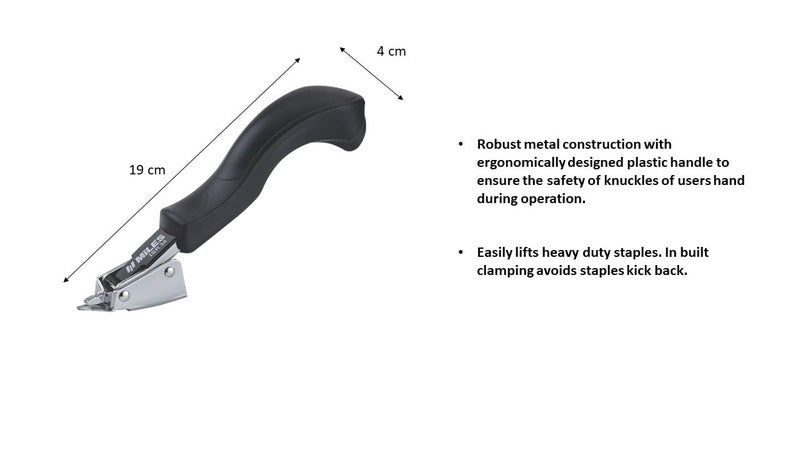 MiLES Heavy Duty Staple Remover ISR -34 | Black | Stainless Steel | Pack of 1 - Image 2