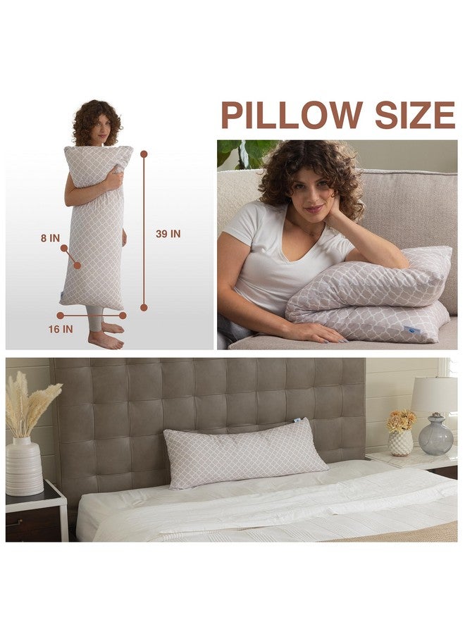 PharMeDoc Pharmedoc Body Pillow, Pregnancy Pillow, Side Sleeper Pillow, Body Pillow for Adults, Memory Foam Pillow, Arabesque - Image 4