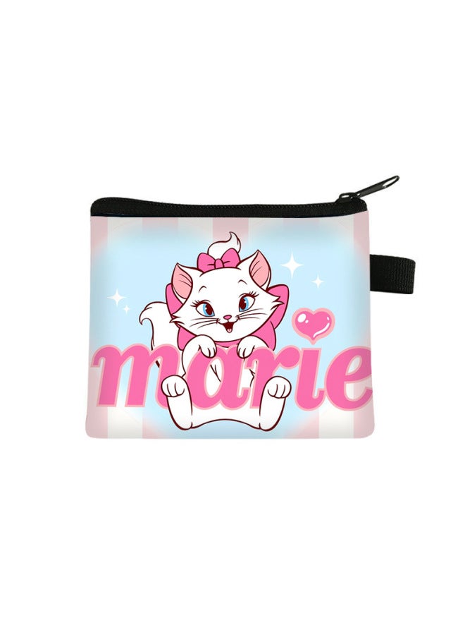 New Mary Cat Coin Purse Cute Mini Storage Pouch Children's Short-style Portable Key Card Holder