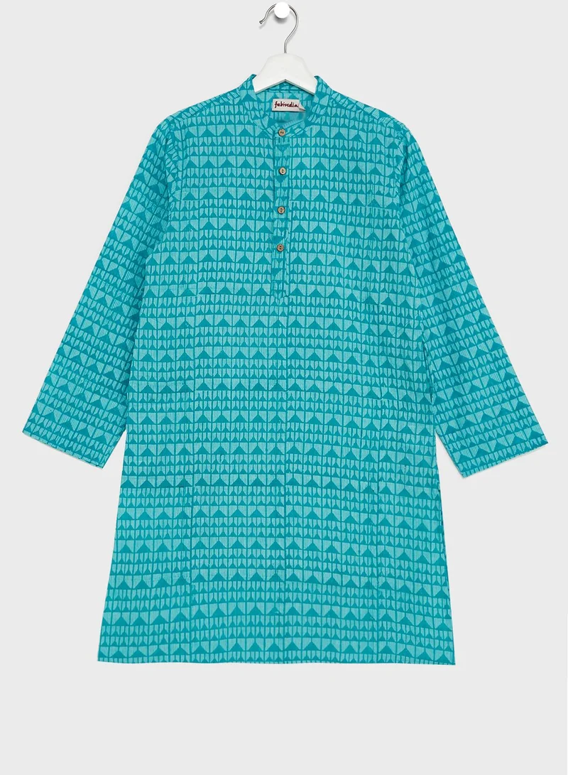 Fabindia Youth Printed Long Kurta
