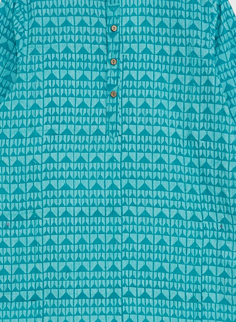 Fabindia Youth Printed Long Kurta