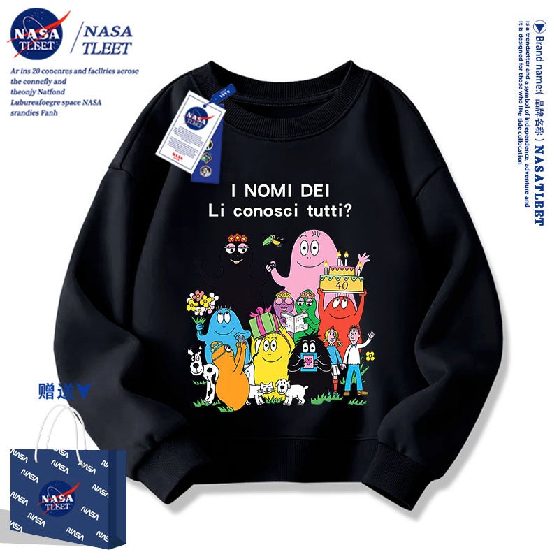 Barbapapa Baba Papa'S Anime Cartoon Surrounding Boys And Girls Students Children'S Sweatshirt Crewneck Jacket - Image 5