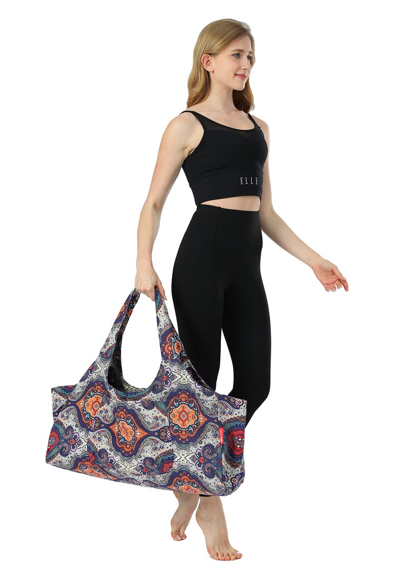 あおぞら(AOZORA) Aozora Yoga Mat Bag Large Yoga Mat Tote Sling Carrier with Pockets Fits Mats with Multi-Functional Storage Pockets Light and Durable (Celestial) - Image 3