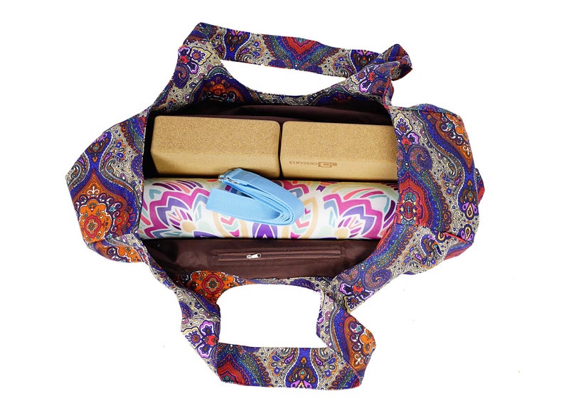 あおぞら(AOZORA) Aozora Yoga Mat Bag Large Yoga Mat Tote Sling Carrier with Pockets Fits Mats with Multi-Functional Storage Pockets Light and Durable (Celestial) - Image 2