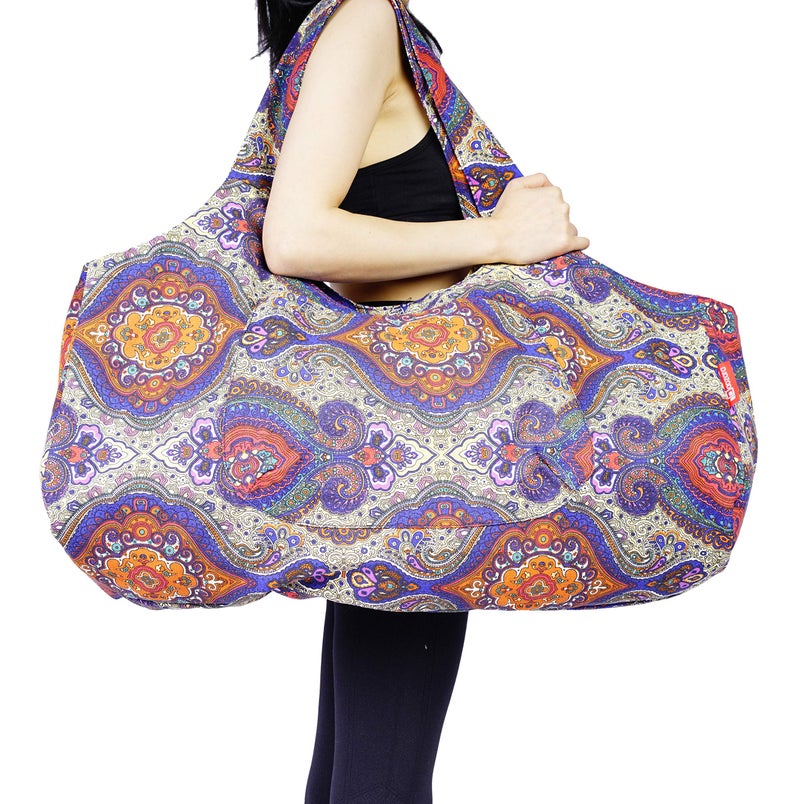 あおぞら(AOZORA) Aozora Yoga Mat Bag Large Yoga Mat Tote Sling Carrier with Pockets Fits Mats with Multi-Functional Storage Pockets Light and Durable (Celestial) - Image 1