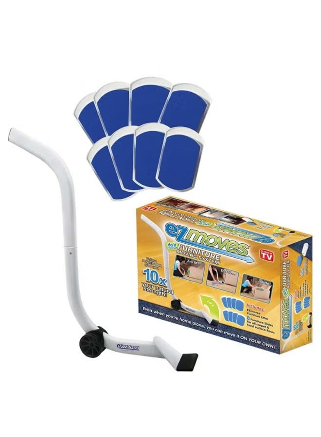EZ MOVES Multi Surface Furniture Moving Tool Kit with Strong Lifting Bar and Smooth Sliders Designed for Easy Rearranging of Heavy Household Furniture Without Damaging Floors or Causing Back Strain - Image 1