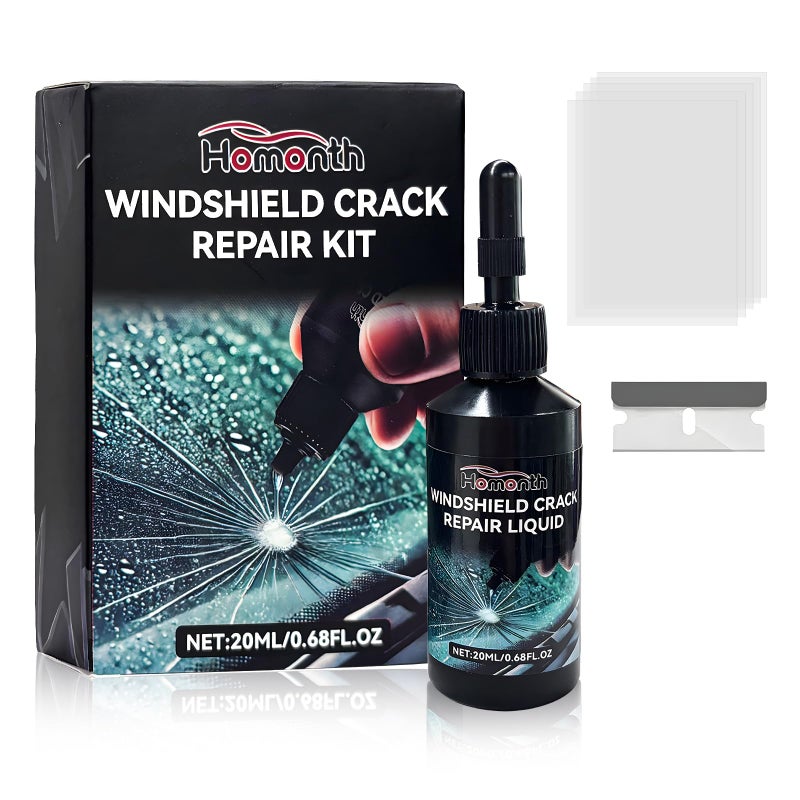 ZNDAW Windshield Crack Repair Kit Quick Car Window Cracks Gone Glass Scratch Repair Liquid LongLasting Windscreen Filler Tool Resin Fluid for Cracks Chips StarShaped Damage - Image 3