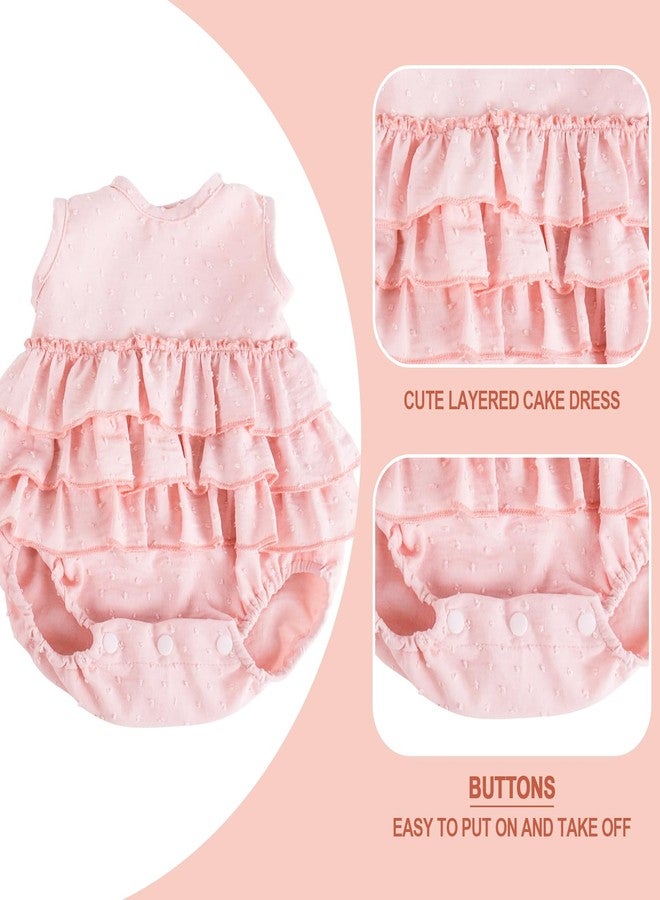 Aori Lifelike Baby Dolls Clothes 20 Inch Pink Dress Clothing Set for 17-20 in Realistic Newborn Dolls Girl - Image 4