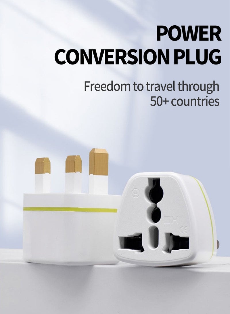 BEIRUI 2pcs British Standard Plug Travel Adapter with 3-Pin Power Plug Adapter for Australia/UK/EU/USA, Plug Adapter - Image 2
