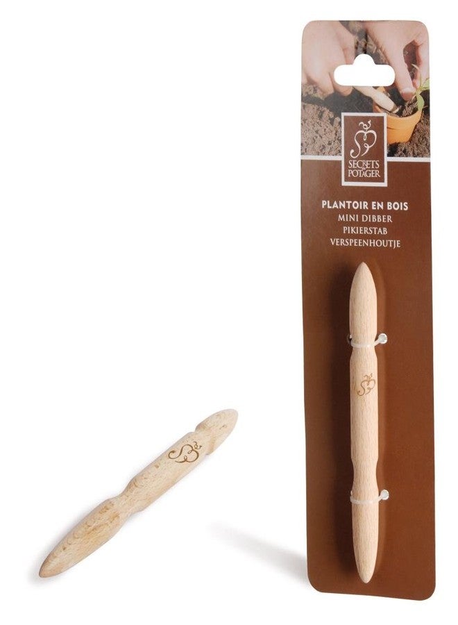 إشيرت ديزاين Esschert Design USA W4007 Secrets du Potager Wood Mini Plant Dibber - Image 1