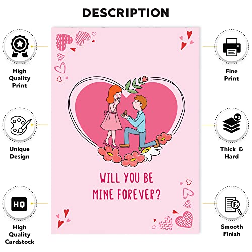 Festiko Adult Valentine Greeting Cards Valentine Week-8 Days Greeting Card,Love Romantic Cards,Greeting Card Set for Love Couples,Special Valentine Gift Set for Gf,BF,Wife,Husband,Multicolour - Image 3
