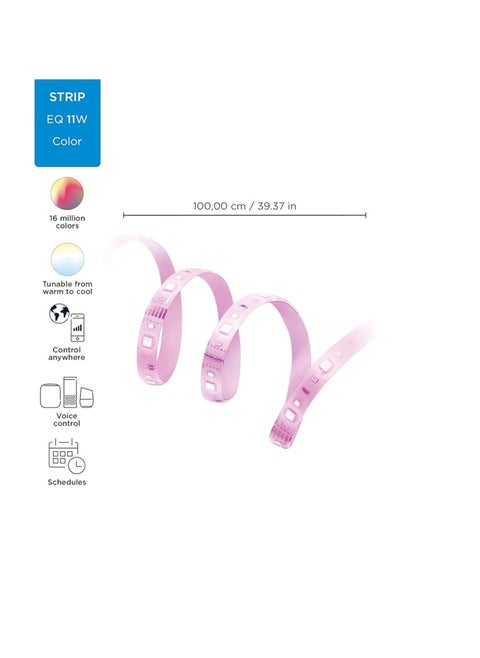 Wiz Smart-Lightstrip Color Led 1M Extension 800Lm (Compatible With Google Assistant, Alexa & Siri)