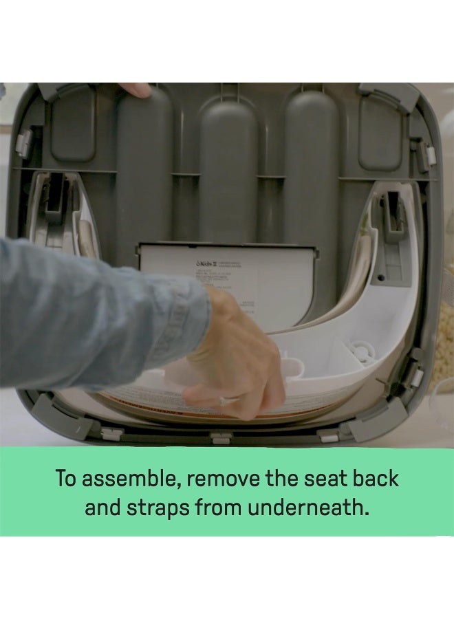 Ingenuity Baby Base 2-in-1 Booster Feeding & Floor Seat with Self-Storing Tray, Cashmere - Image 3