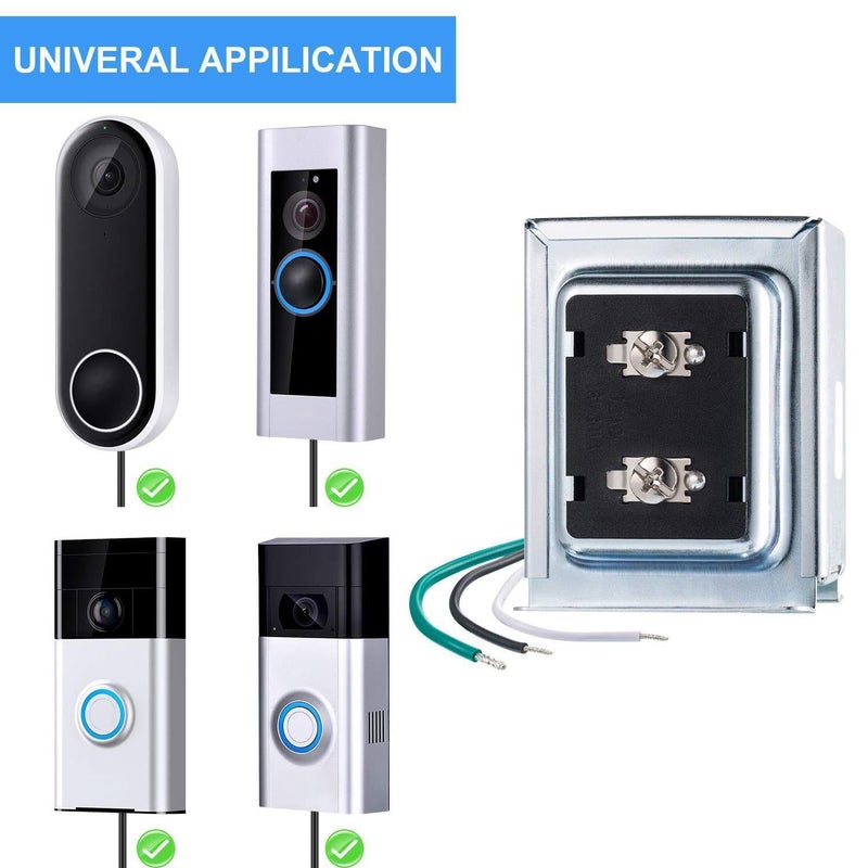 Maxdot 2 Pack Doorbell Transformer 16V 30VA Compatible with Ring Wired Video Doorbell, Safe UL Listed Wired Doorbell 30VA Kit, Easy to Install Door Bell Transformer for Home - Image 3