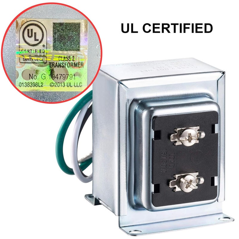 Maxdot 2 Pack Doorbell Transformer 16V 30VA Compatible with Ring Wired Video Doorbell, Safe UL Listed Wired Doorbell 30VA Kit, Easy to Install Door Bell Transformer for Home - Image 2
