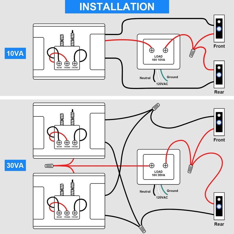 Maxdot 2 Pack Doorbell Transformer 16V 30VA Compatible with Ring Wired Video Doorbell, Safe UL Listed Wired Doorbell 30VA Kit, Easy to Install Door Bell Transformer for Home - Image 4