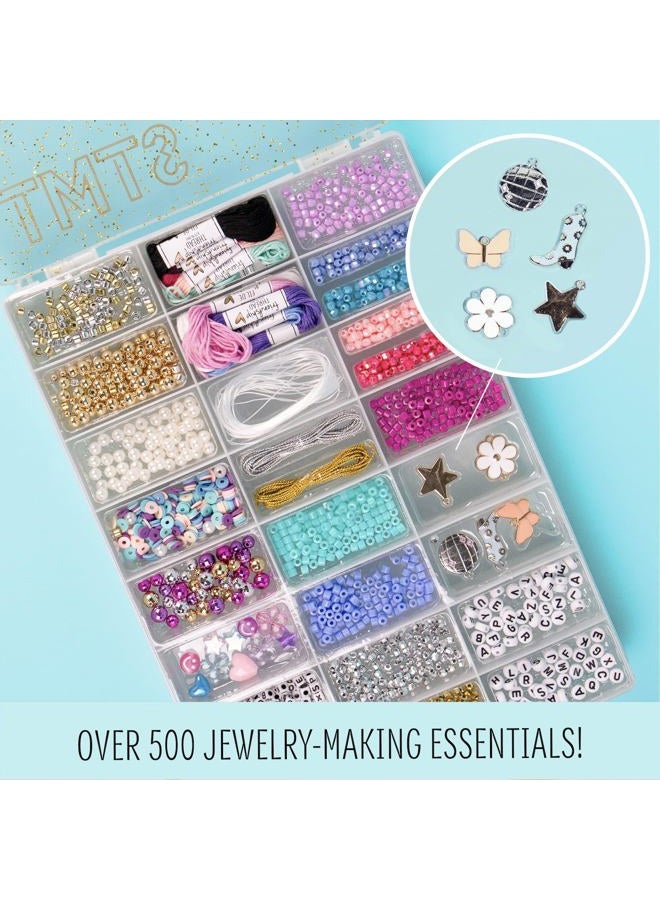 STMT D.I.Y. Glitz Bead Case, Includes Over 500 Jewelry Making Supplies, Including Cute Beads for Jewelry Making, Bracelet Charms, Storage Case, Friendship Bracelet Kit, Teen Girl Gifts - Image 3
