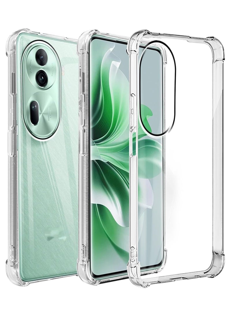 جنرال غطاء متوافق مع OPPO Reno 11 Pro 5G، من السيليكون الشفاف فائق الرقة TPU، يوفر حماية ضد السقوط من الزوايا الأربعة ومقاوم للصدمات.  - Image 1