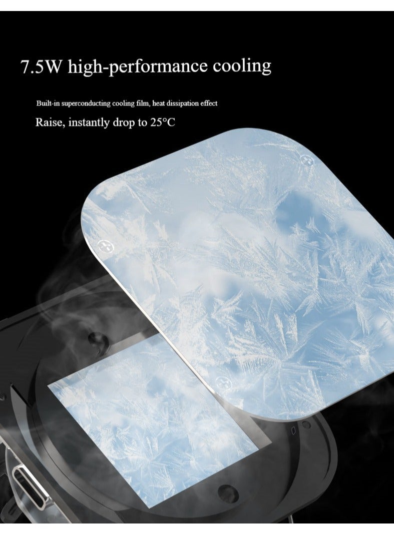 Loquat Magnetic mobile phone radiator, mobile phone cooling fan, with semiconductor heat dissipation chip, used for mobile phone/tablet to play games, open live broadcast, etc., without iron sheet  - Image 4