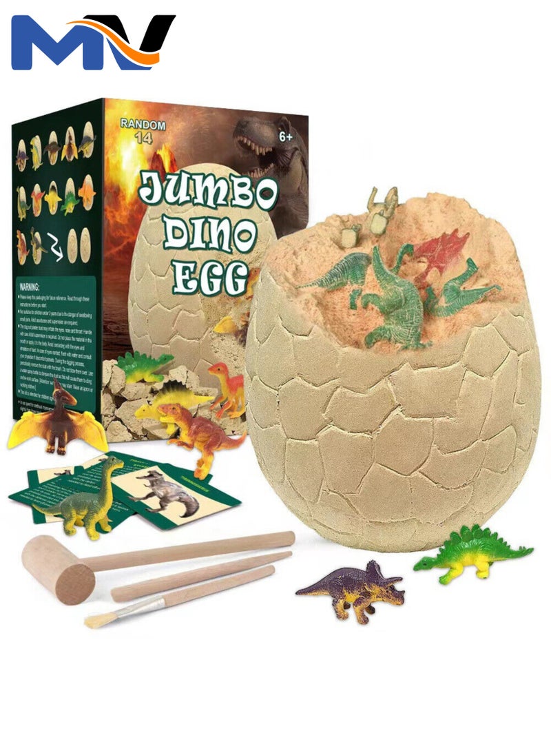 MAGIC VAULT Dinosaur Egg Dig Kit Jumbo Dino Eggs Surprise Toy Dinosaur Excavation Kits Gift  - Image 1