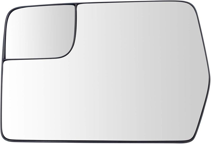 TRQ Driver Side Mirror Glass Heated Power Clear Convex Compatible with 2011-2014 Ford F-150 - Image 1