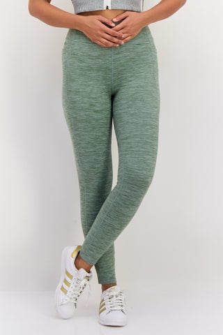 Women Sportswear Fit Training Leggings, Sage Green