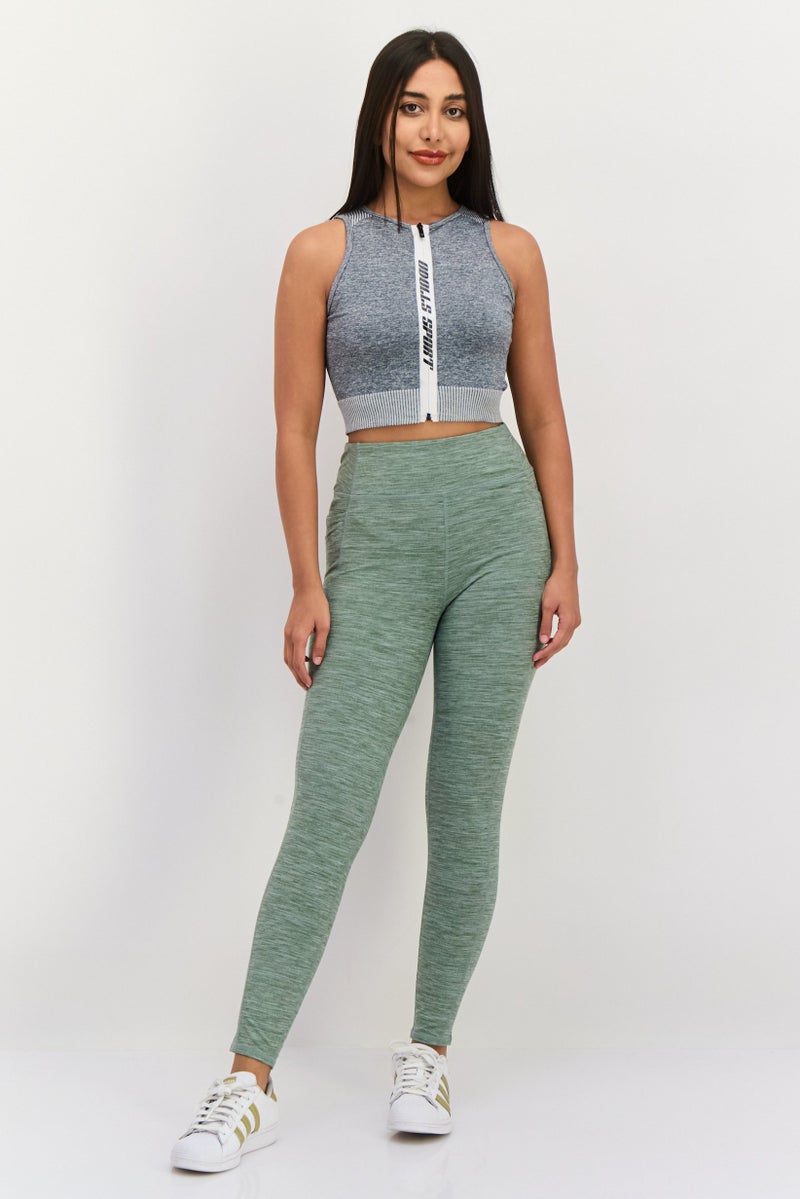 SKECHERS Women Sportswear Fit Training Leggings, Sage Green - Image 4