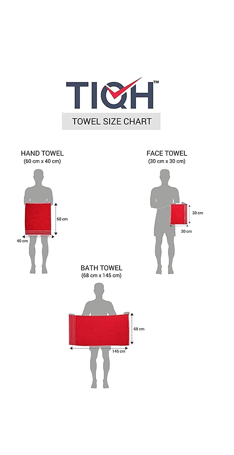 TIQH Organic Cotton Thick and Plush Hand Gym Workout Hand Towel Set of 4 Navy - Image 2