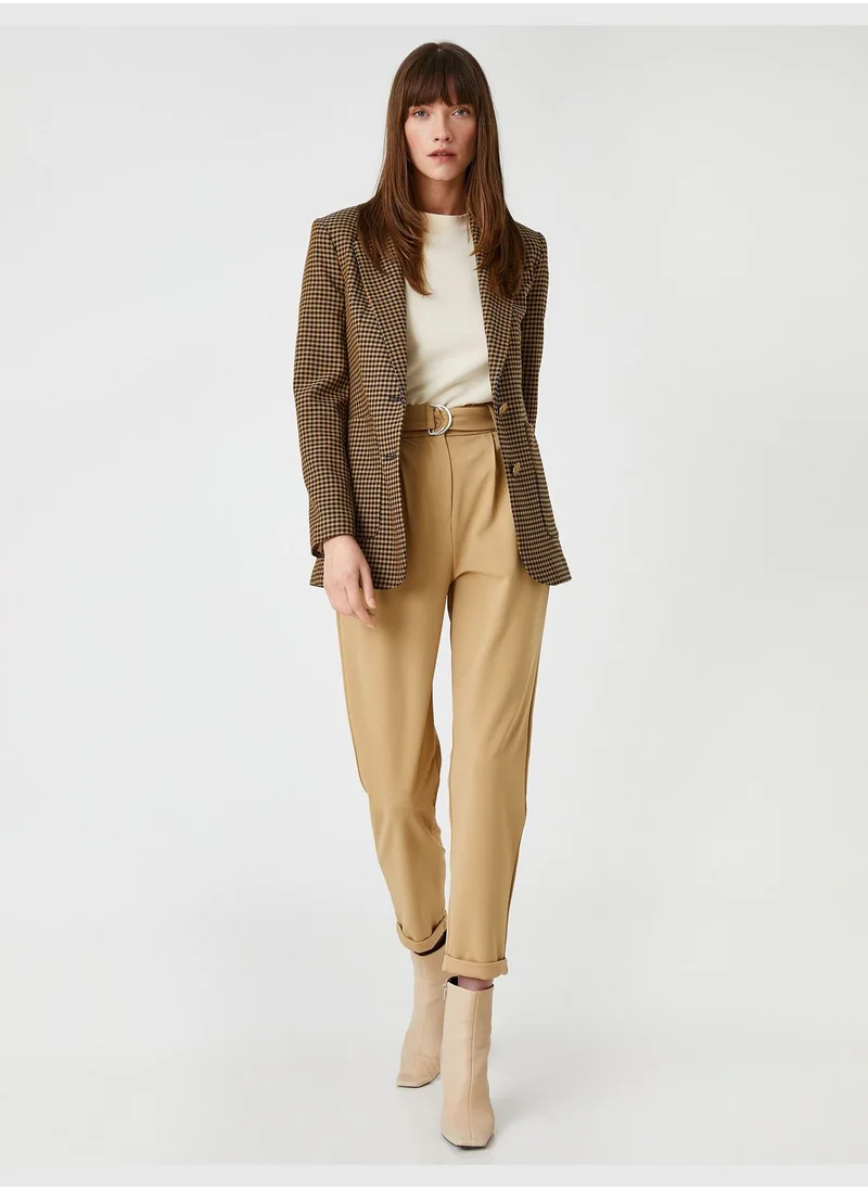 كوتون Belted Carrot Trousers