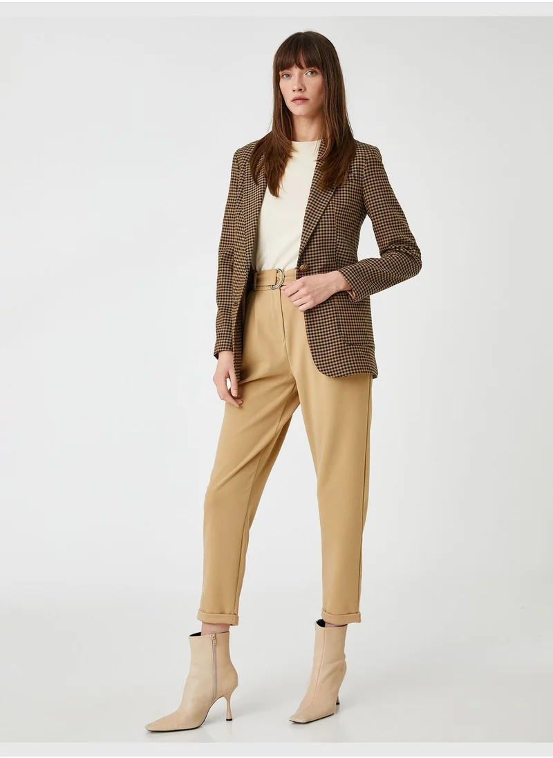 كوتون Belted Carrot Trousers